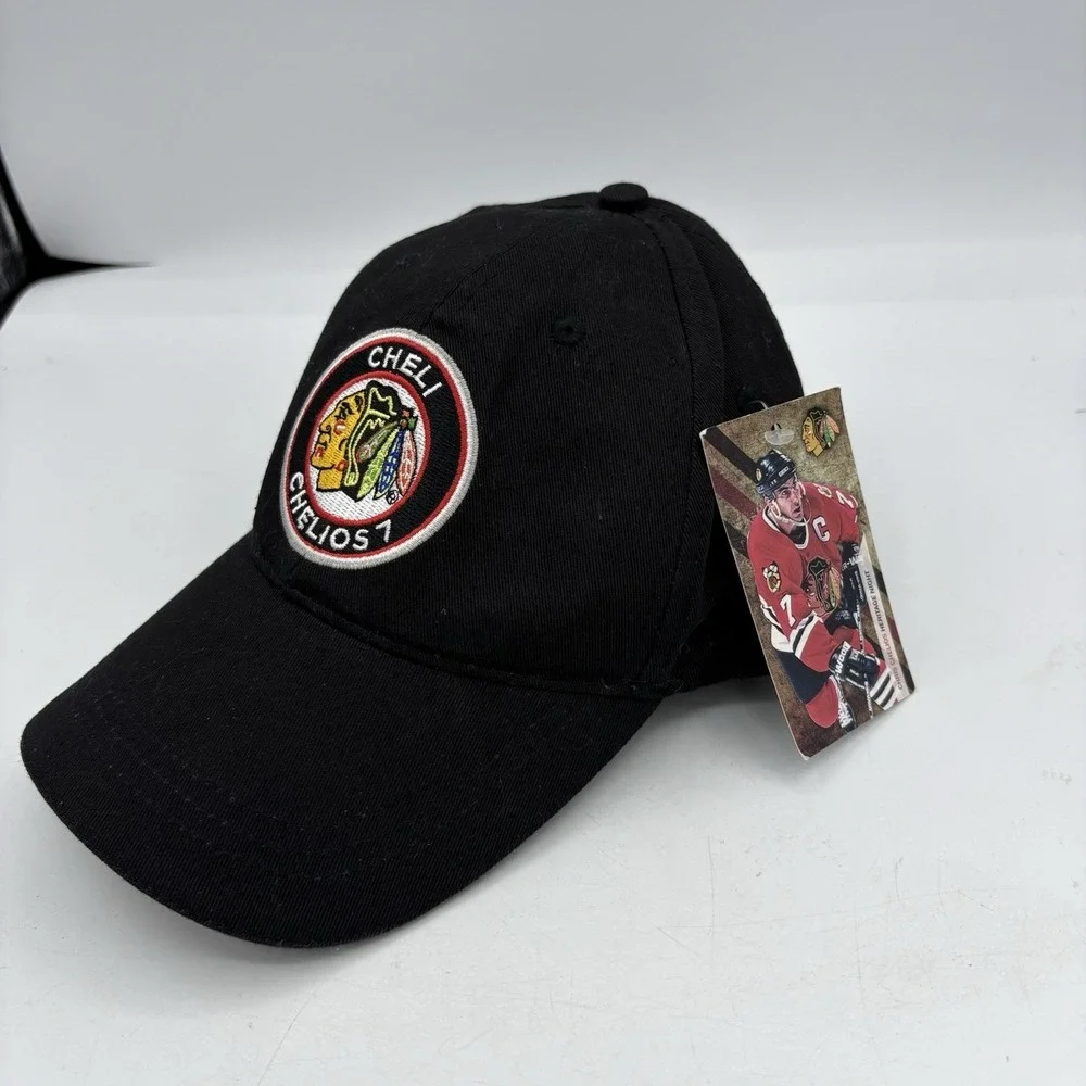 Chicago Blackhawks Hat Cap Chris Chelios 7 Cheli Strapback Heritage Night SGA‎